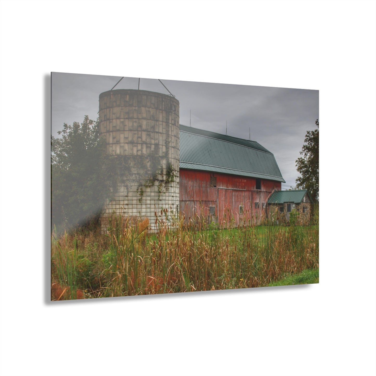 U R There Photography Plumb Creek Road Red II Rustic Farmhouse Acrylic Wall Print