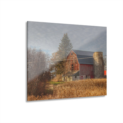 U R There Photography Otter Lake Road Red I Rustic Farmhouse Acrylic Wall Print