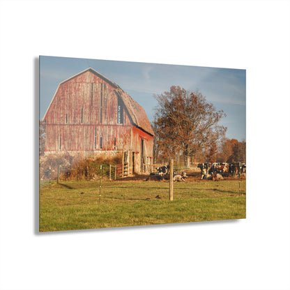 U R There Photography Marathon Road Red Rustic Farmhouse Acrylic Wall Print