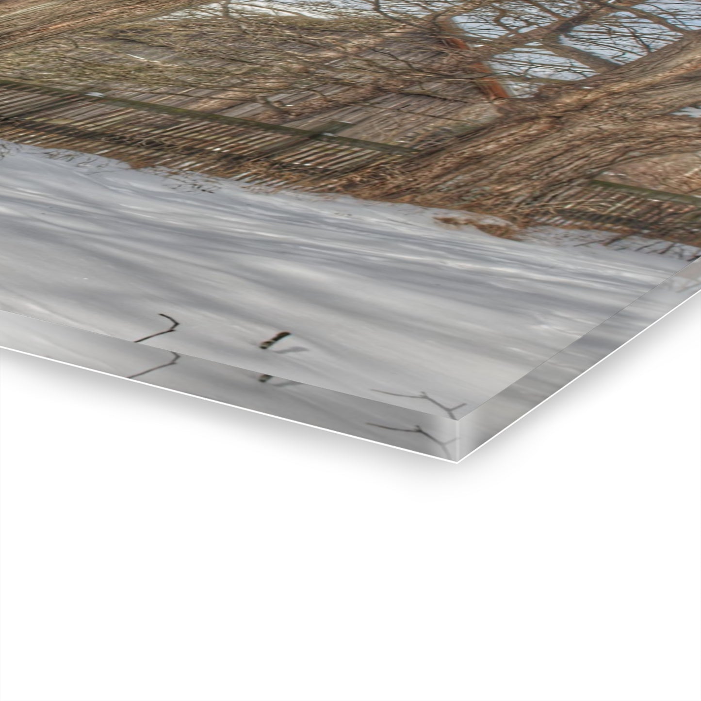 U R There Photography English Road Grey Rustic Farmhouse Acrylic Wall Print