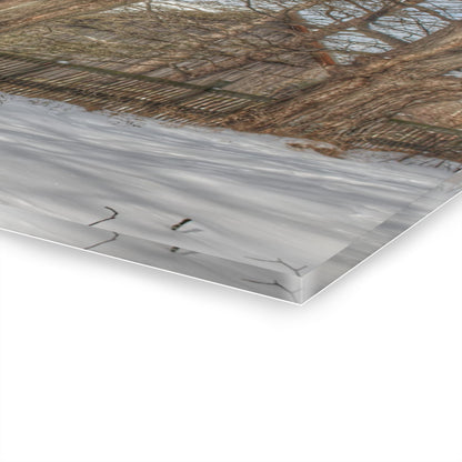 U R There Photography English Road Grey Rustic Farmhouse Acrylic Wall Print