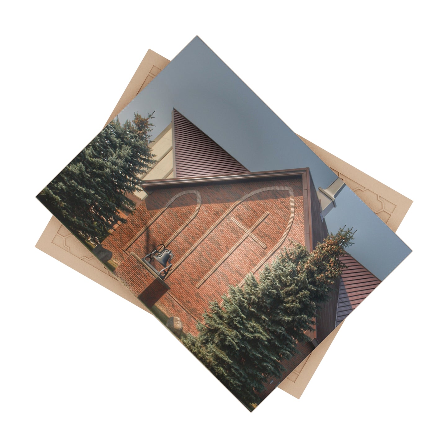 U R There Photography Church on Irish Road Rustic Farmhouse Decorative Ceramic Tile