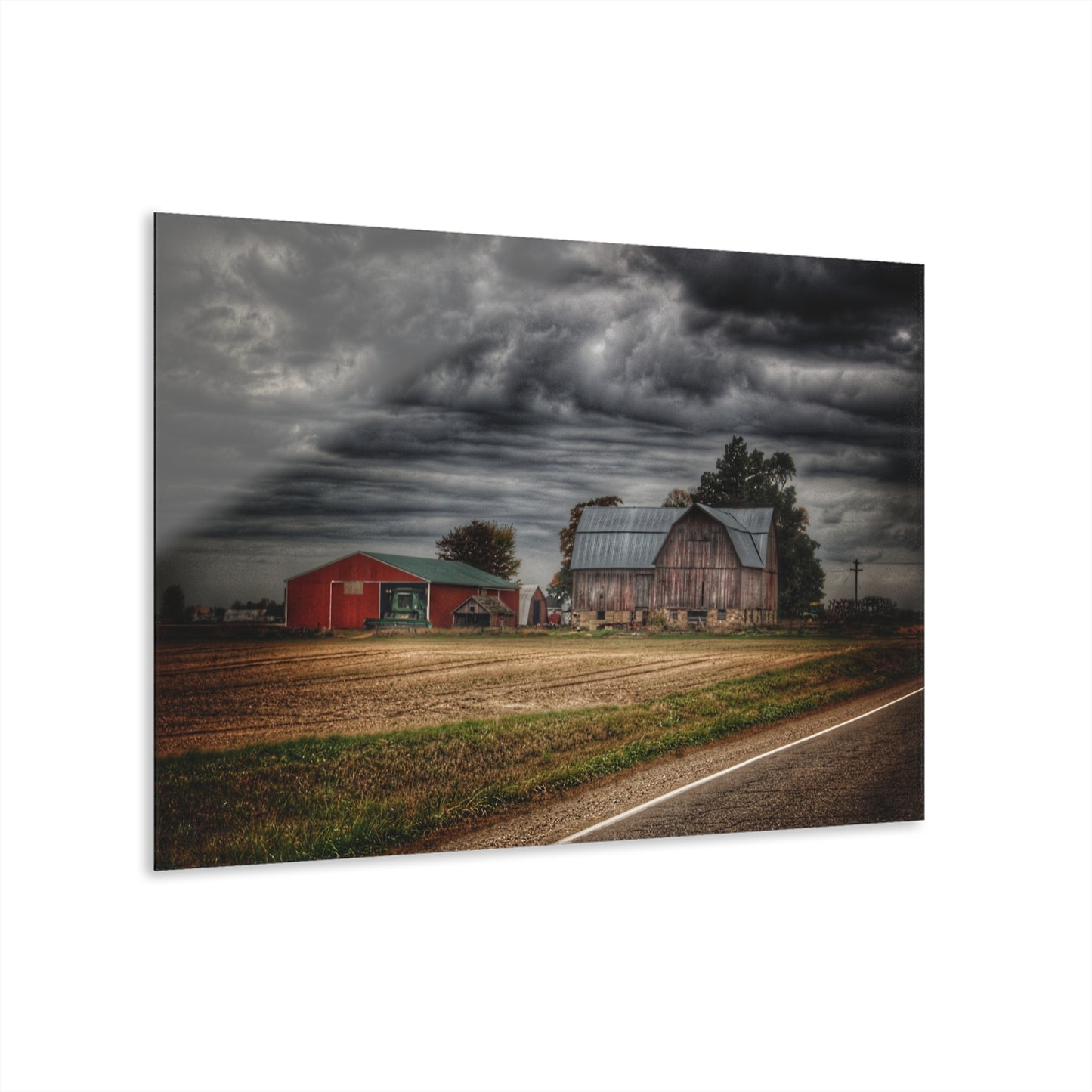 U R There Photography Snover Road Red II Rustic Farmhouse Acrylic Wall Print