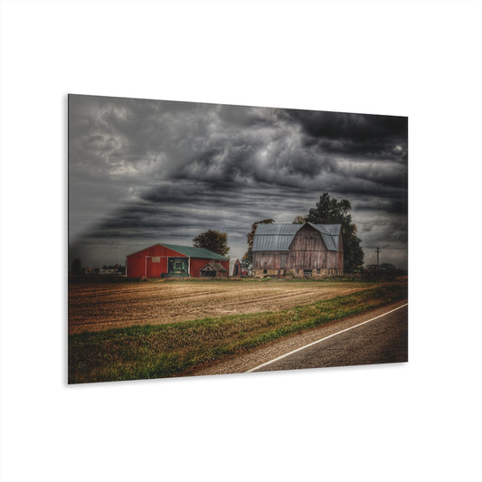 U R There Photography Snover Road Red II Rustic Farmhouse Acrylic Wall Print