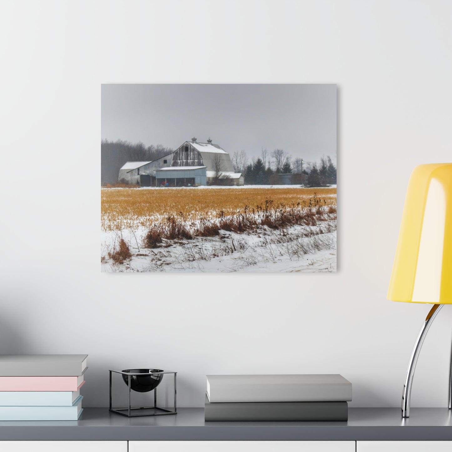 U R There Photography Argyle Road Grey Rustic Farmhouse Acrylic Wall Print
