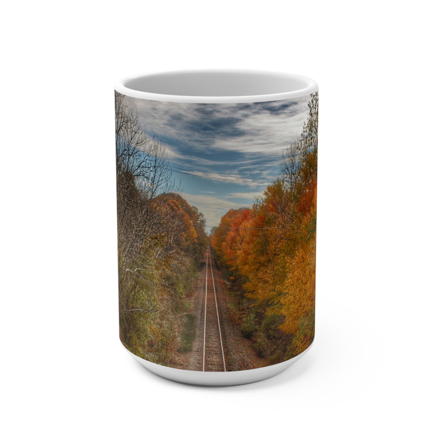 Rustic Farmhouse Coffee Mug Featuring Above the Tracks in Vassar