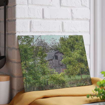 U R There Photography Hayes Road Hidden I Rustic Farmhouse Tempered-Glass Cutting Board