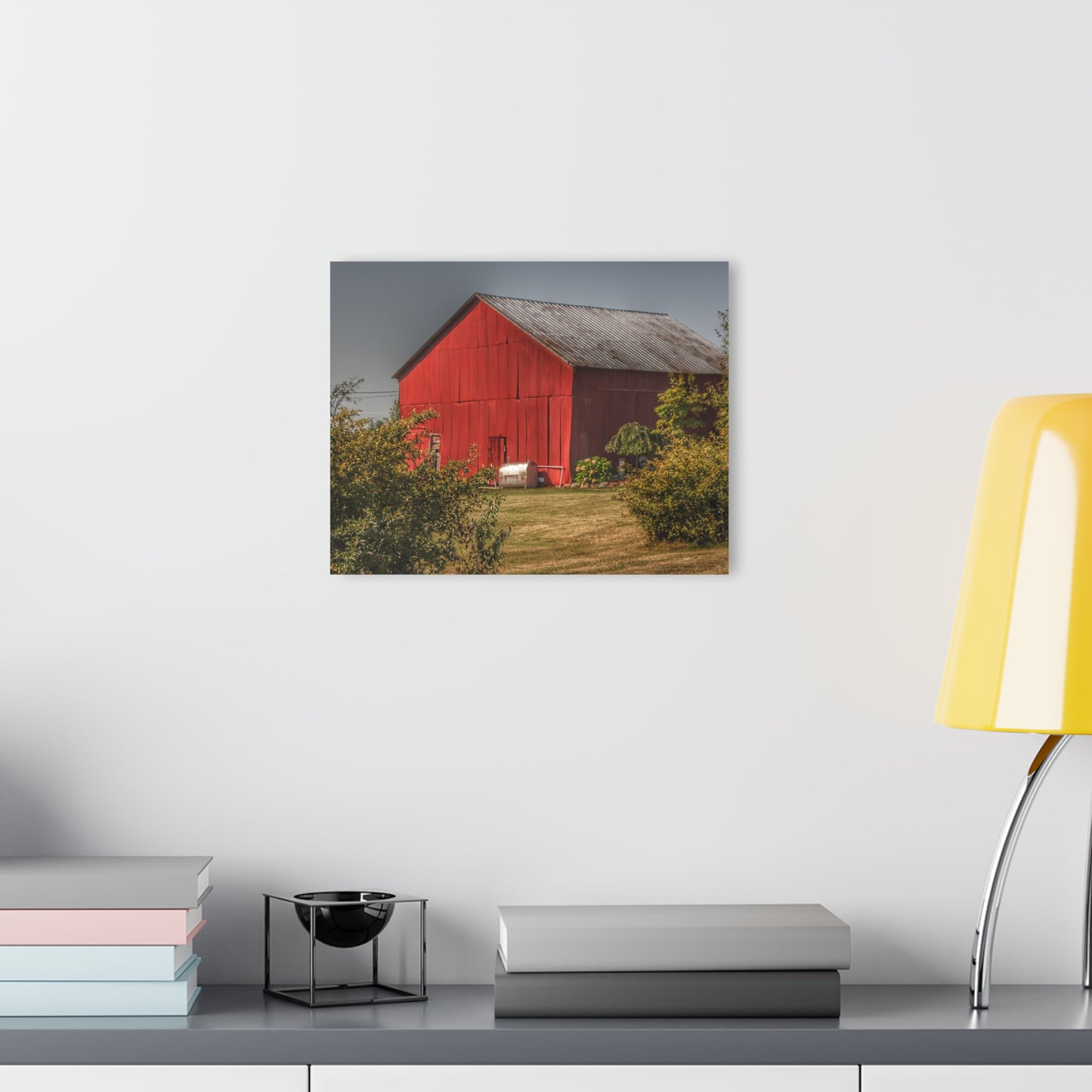 U R There Photography Vassar Roadside Red Rustic Farmhouse Acrylic Wall Print