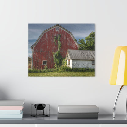 U R There Photography Stanley Road Red in Summer II Rustic Farmhouse Acrylic Wall Print
