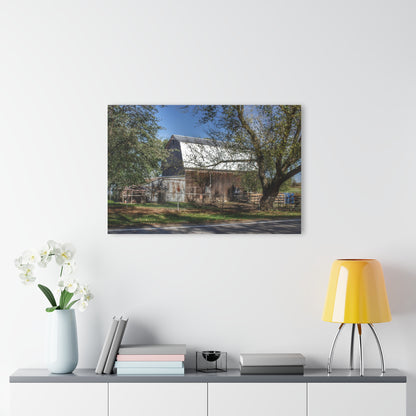 U R There Photography Birch Run Road Grey Rustic Farmhouse Acrylic Wall Print