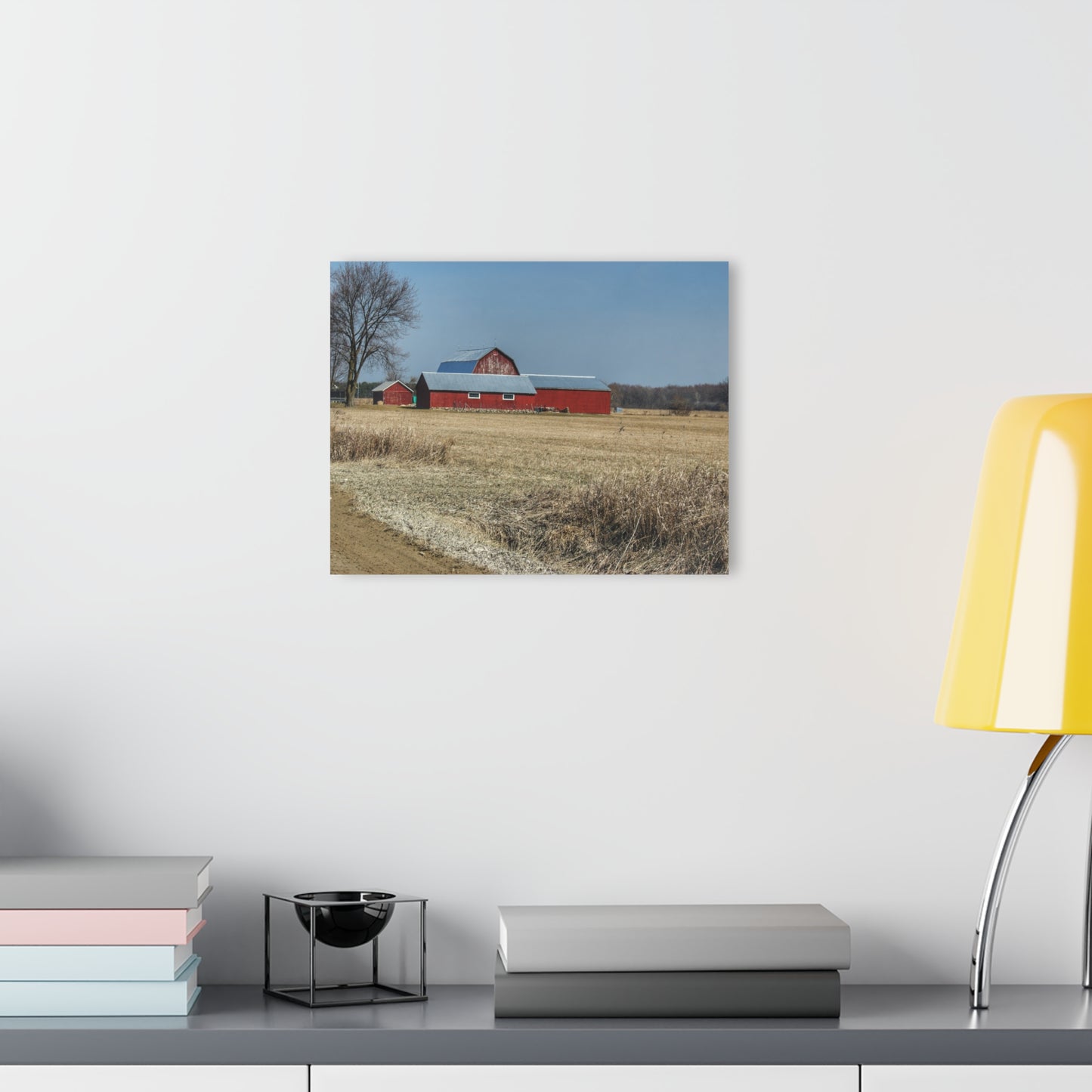U R There Photography Romeo Plank Road Reds II Rustic Farmhouse Acrylic Wall Print