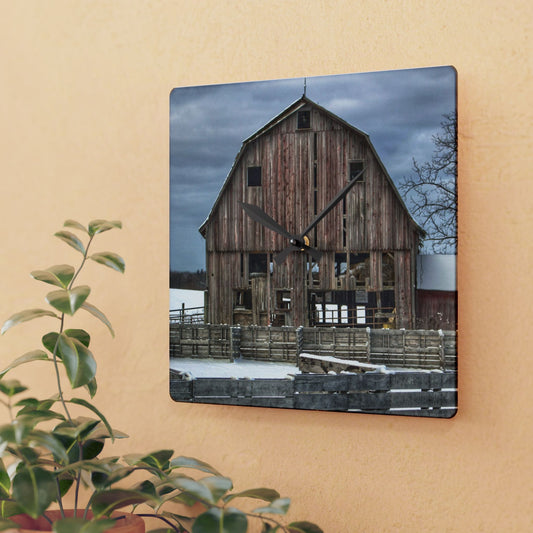 Rustic Farmhouse Wall Clock featuring Old Marathon