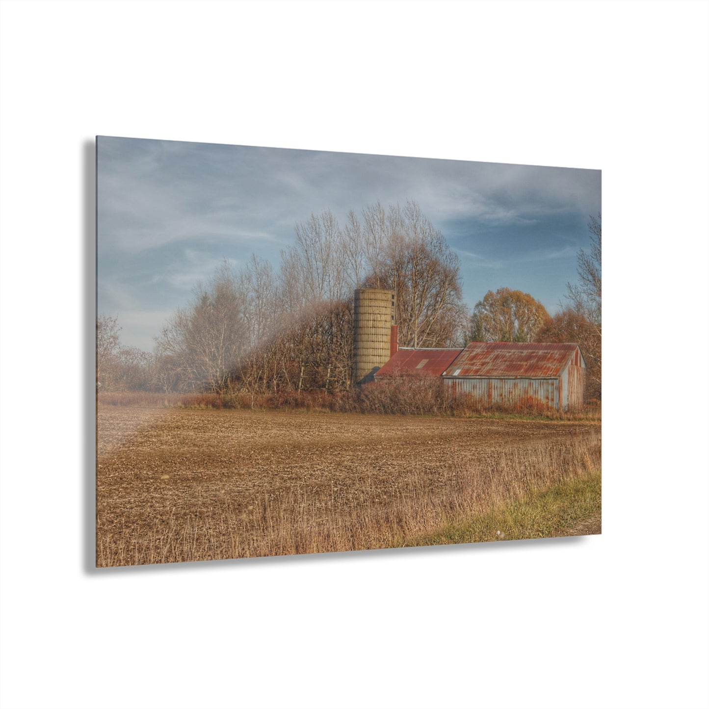 U R There Photography Brief Road Blue Rustic Farmhouse Acrylic Wall Print