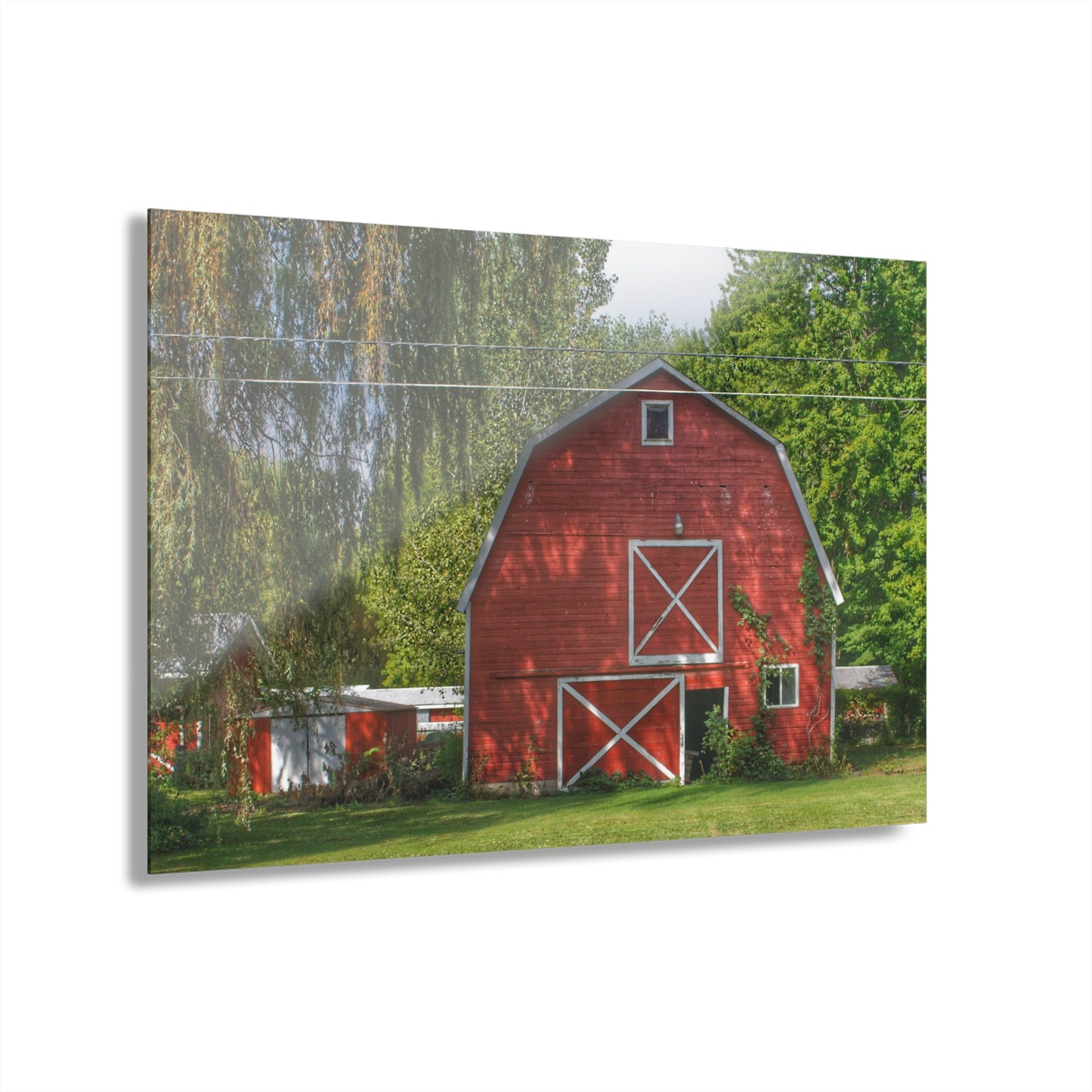 U R There Photography Henderson Red Rustic Farmhouse Acrylic Wall Print