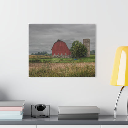 U R There Photography Clifford Road Red and Silo II Rustic Farmhouse Acrylic Wall Print