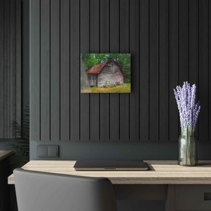 U R There Photography Roadside Grey Rustic Farmhouse Acrylic Wall Print
