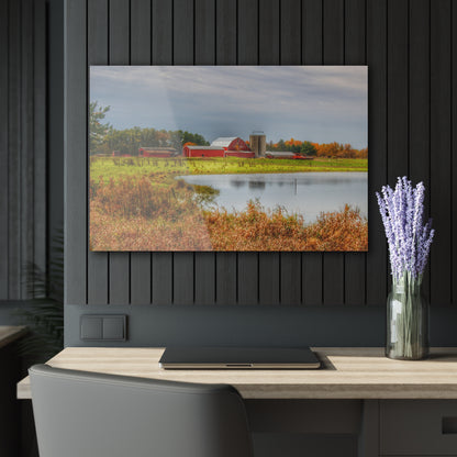 U R There Photography Oakwood Reds Rustic Farmhouse Acrylic Wall Print