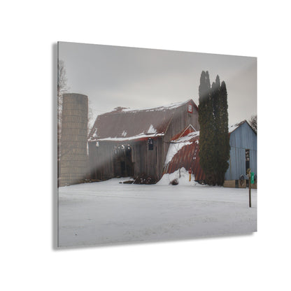 U R There Photography Unionville Grey Rustic Farmhouse Acrylic Wall Print