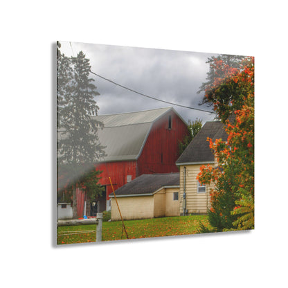 U R There Photography Farnsworth Road Red II Rustic Farmhouse Acrylic Wall Print