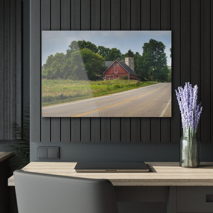 U R There Photography Metamora Red II Rustic Farmhouse Acrylic Wall Print