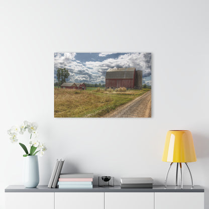 U R There Photography Haines Road Reds Rustic Farmhouse Acrylic Wall Print