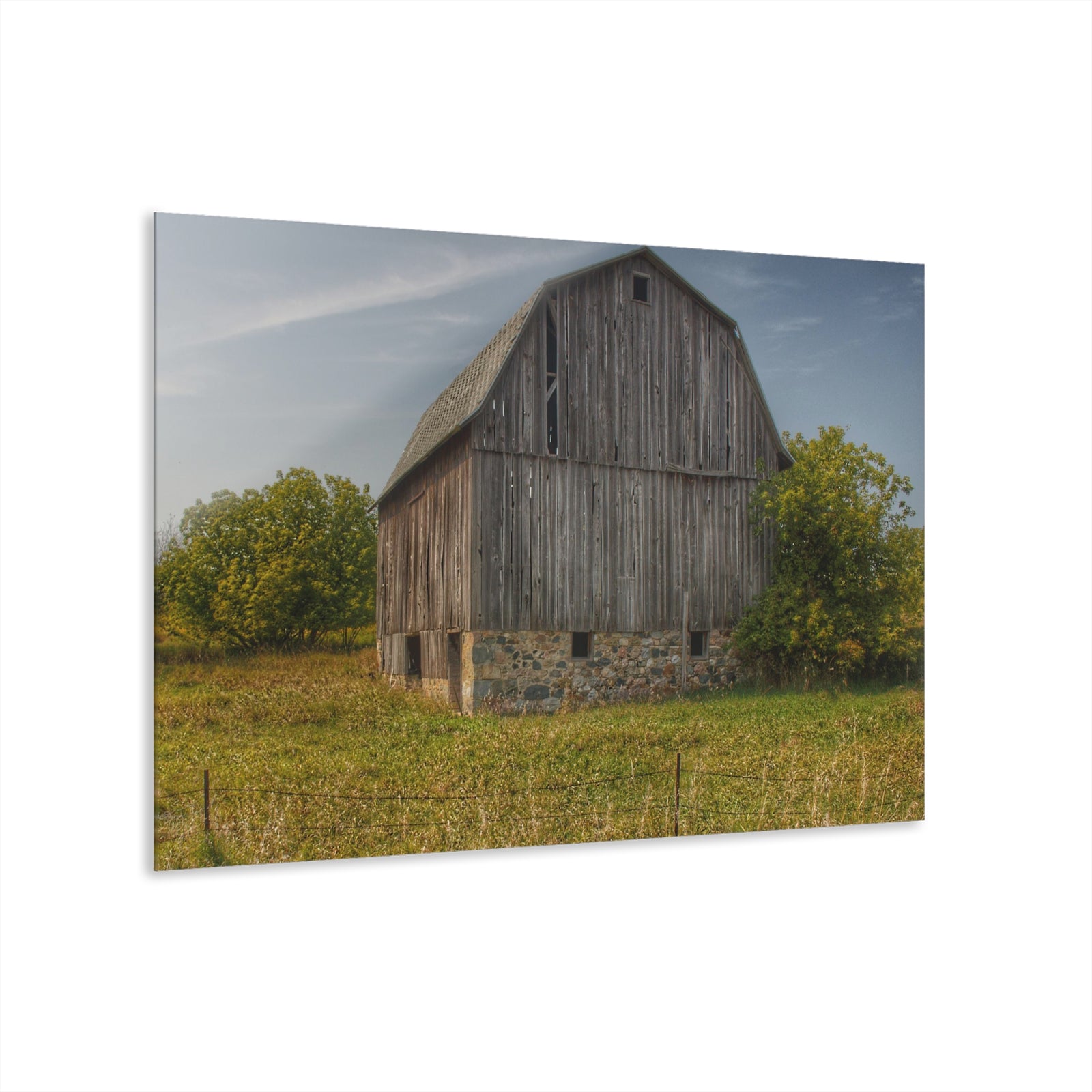 Cat Lake Grey II Rustic Farmhouse Acrylic Wall Print