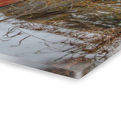 U R There Photography Hayes Road Grey in Winter I Rustic Farmhouse Acrylic Wall Print