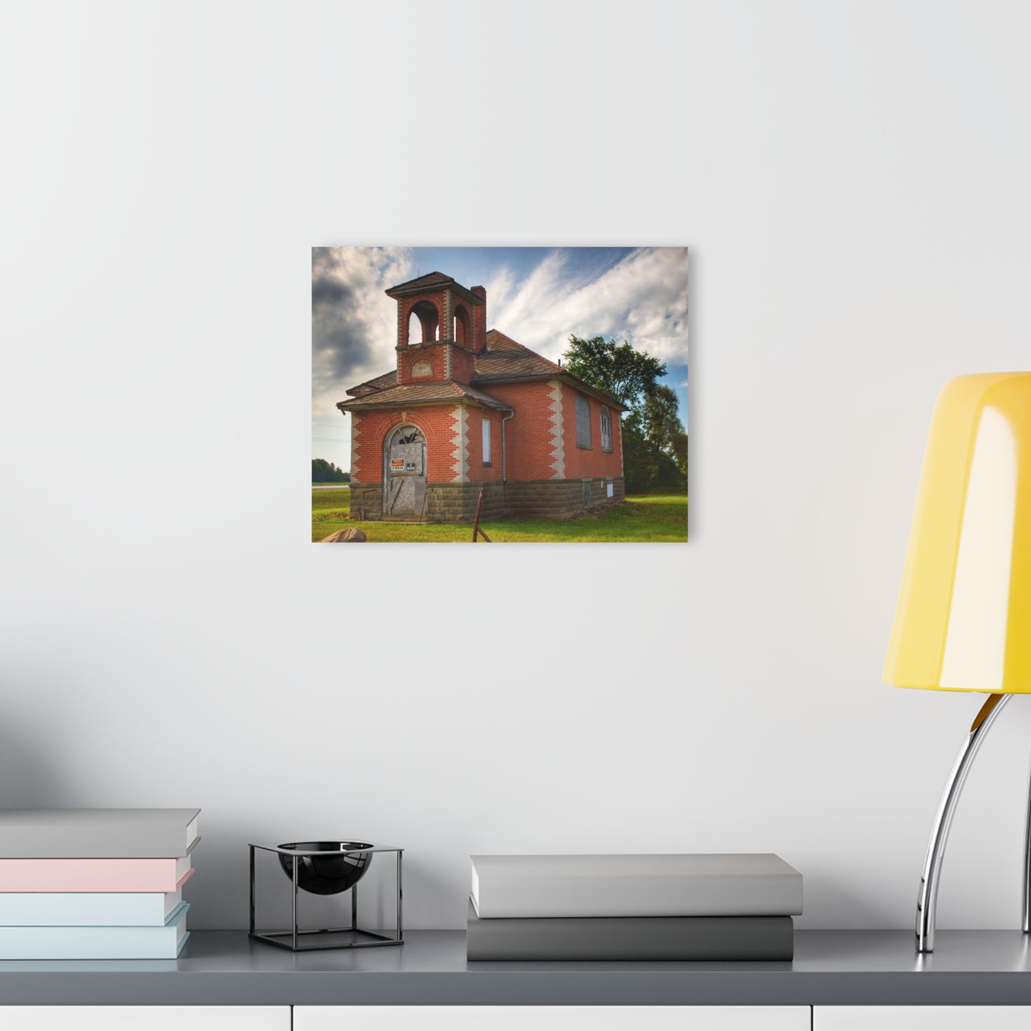 U R There Photography North Grove Road Schoolhouse I Rustic Farmhouse Acrylic Wall Print