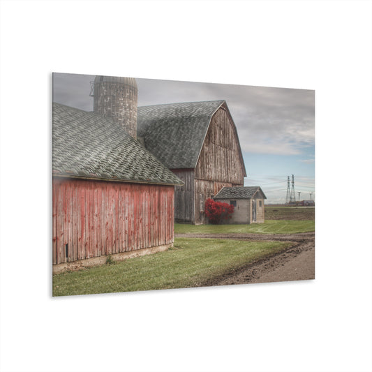 U R There Photography Roedel Roadside Reds III Rustic Farmhouse Acrylic Wall Print