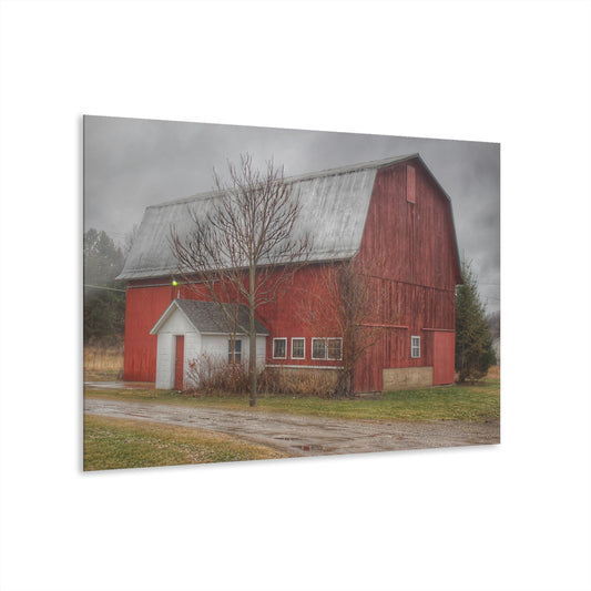 U R There Photography Bray Road Red II Rustic Farmhouse Acrylic Wall Print