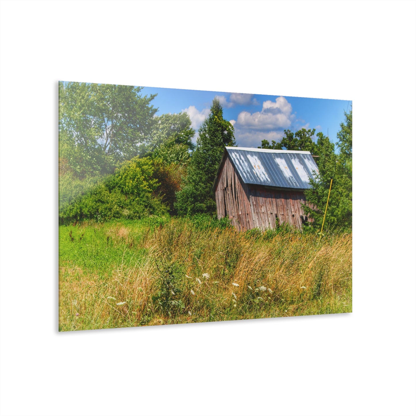 U R There Photography Lake Road Little Crooked Grey Rustic Farmhouse Acrylic Wall Print