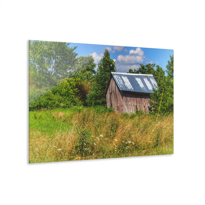 U R There Photography Lake Road Little Crooked Grey Rustic Farmhouse Acrylic Wall Print