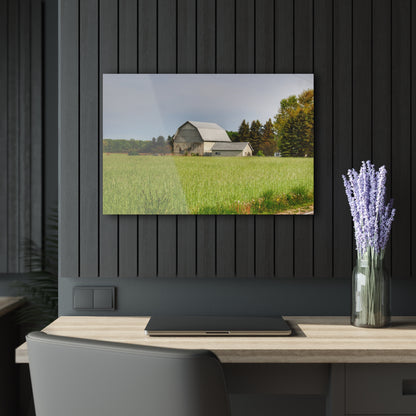 U R There Photography North Graf Road White Rustic Farmhouse Acrylic Wall Print