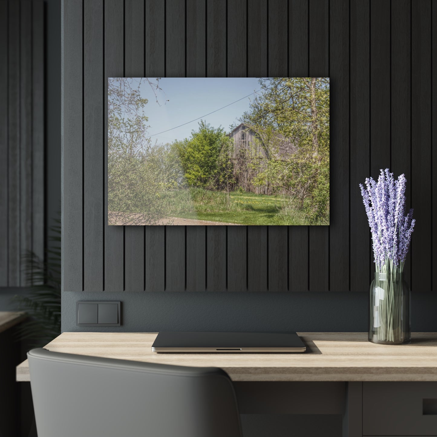 U R There Photography Bishop Road Grey II Rustic Farmhouse Acrylic Wall Print