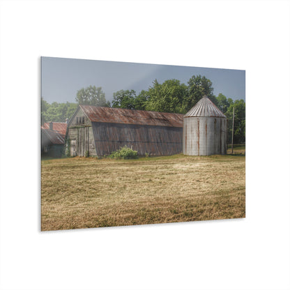 U R There Photography Hough Road Green Quonset II Rustic Farmhouse Acrylic Wall Print