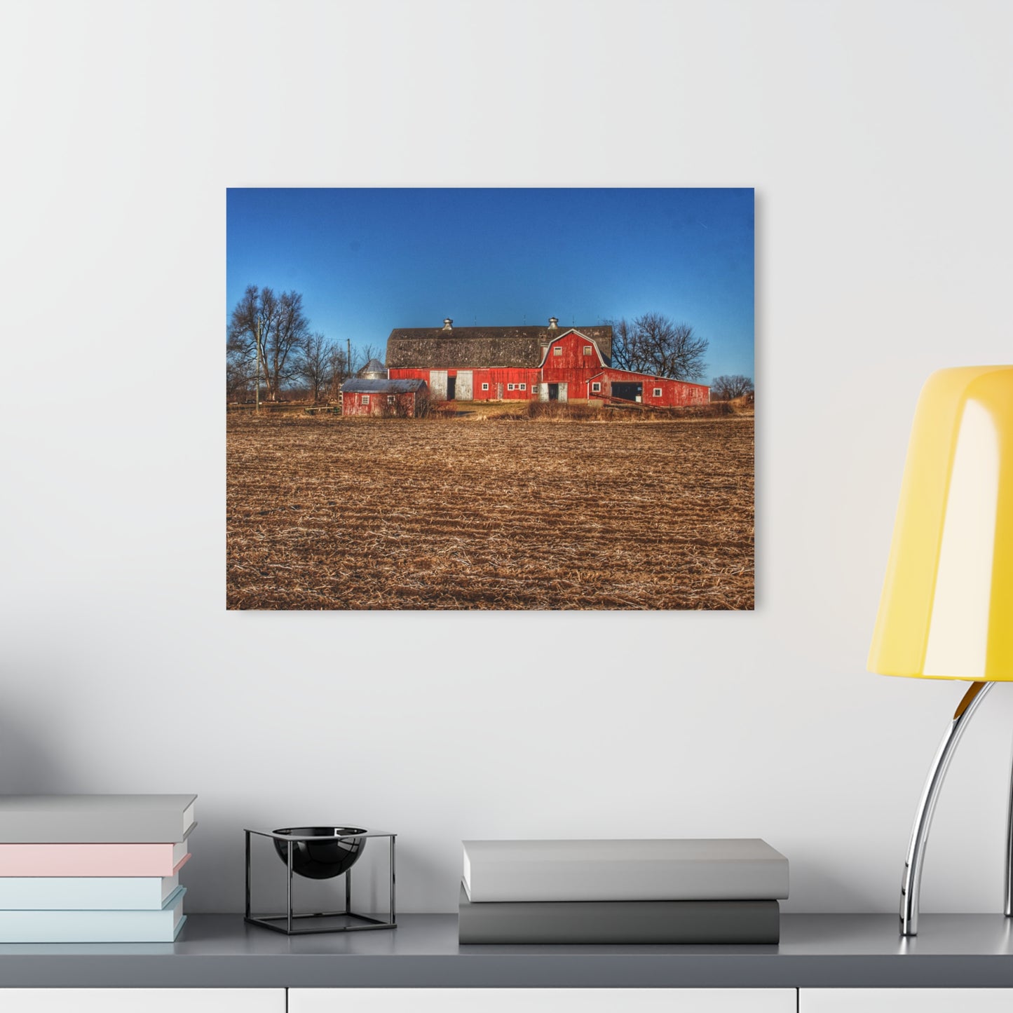 U R There Photography Rochester Road Red II Rustic Farmhouse Acrylic Wall Print