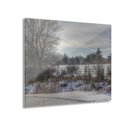 U R There Photography Winter in Mayfield Rustic Farmhouse Acrylic Wall Print