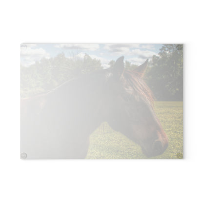 U R There Photography Brown Beauty I Rustic Farmhouse Tempered-Glass Cutting Board