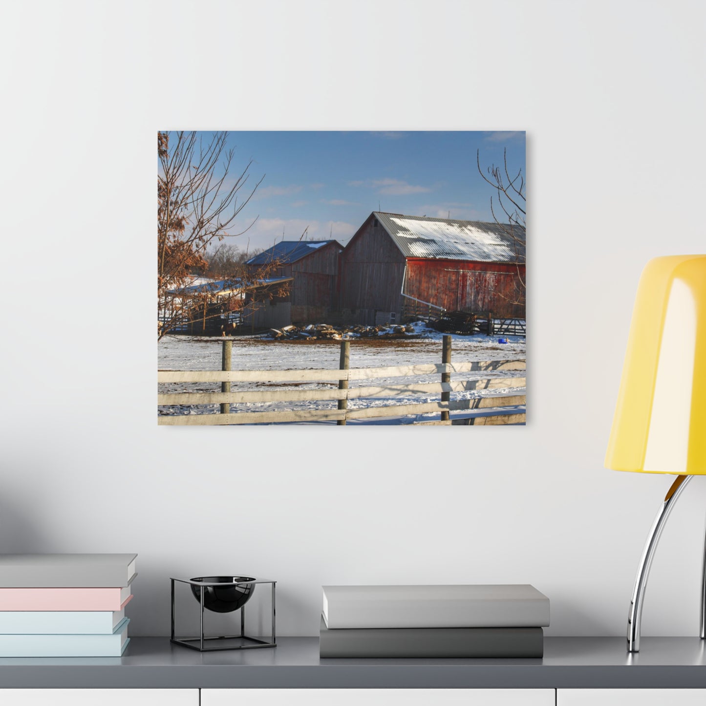 U R There Photography Attica Reds Rustic Farmhouse Acrylic Wall Print