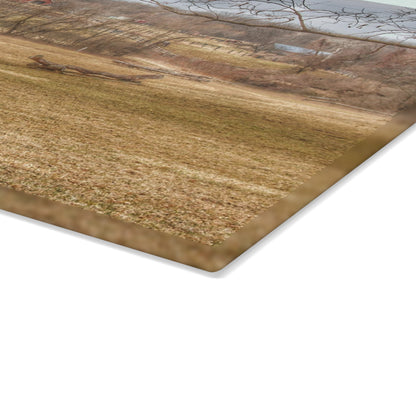 U R There Photography Beyond the Trees on Rock Valley Road Rustic Farmhouse Tempered-Glass Cutting Board