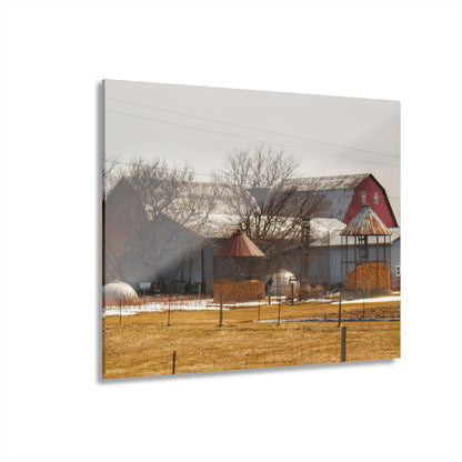 U R There Photography Hidden Red Rustic Farmhouse Acrylic Wall Print