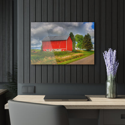 U R There Photography West Brown Horse Barn Rustic Farmhouse Acrylic Wall Print
