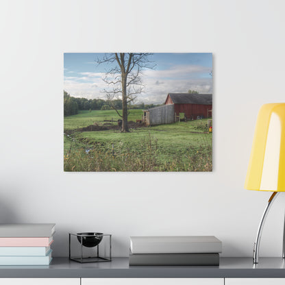 U R There Photography West Oregon Road Hidden Red III Rustic Farmhouse Acrylic Wall Print