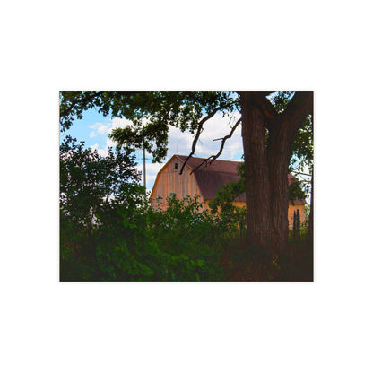 U R There Photography Bristol Gold Hidden Rustic Farmhouse Decorative Ceramic Tile 6" × 8" Glossy