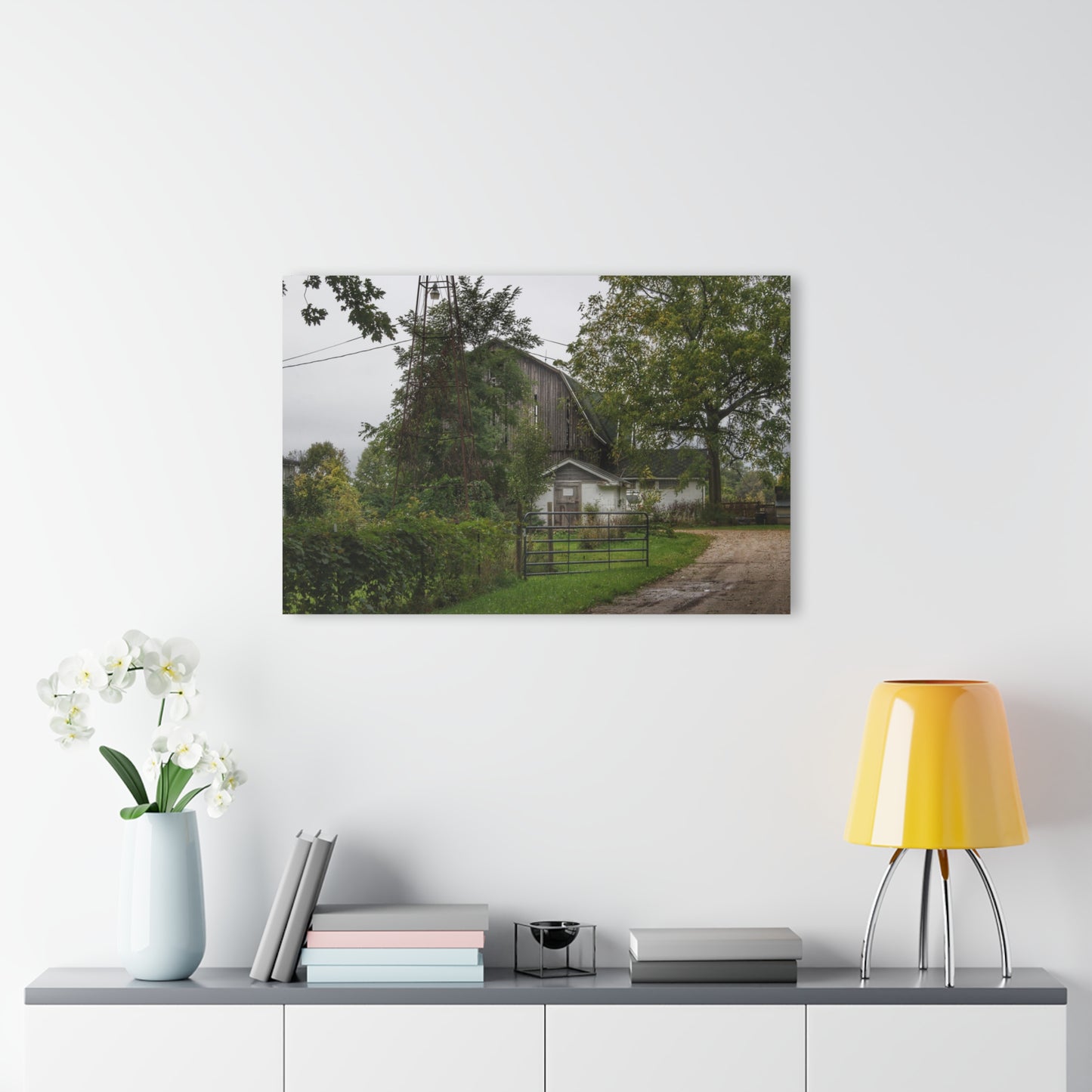 U R There Photography Noble Road Hidden Grey Rustic Farmhouse Acrylic Wall Print