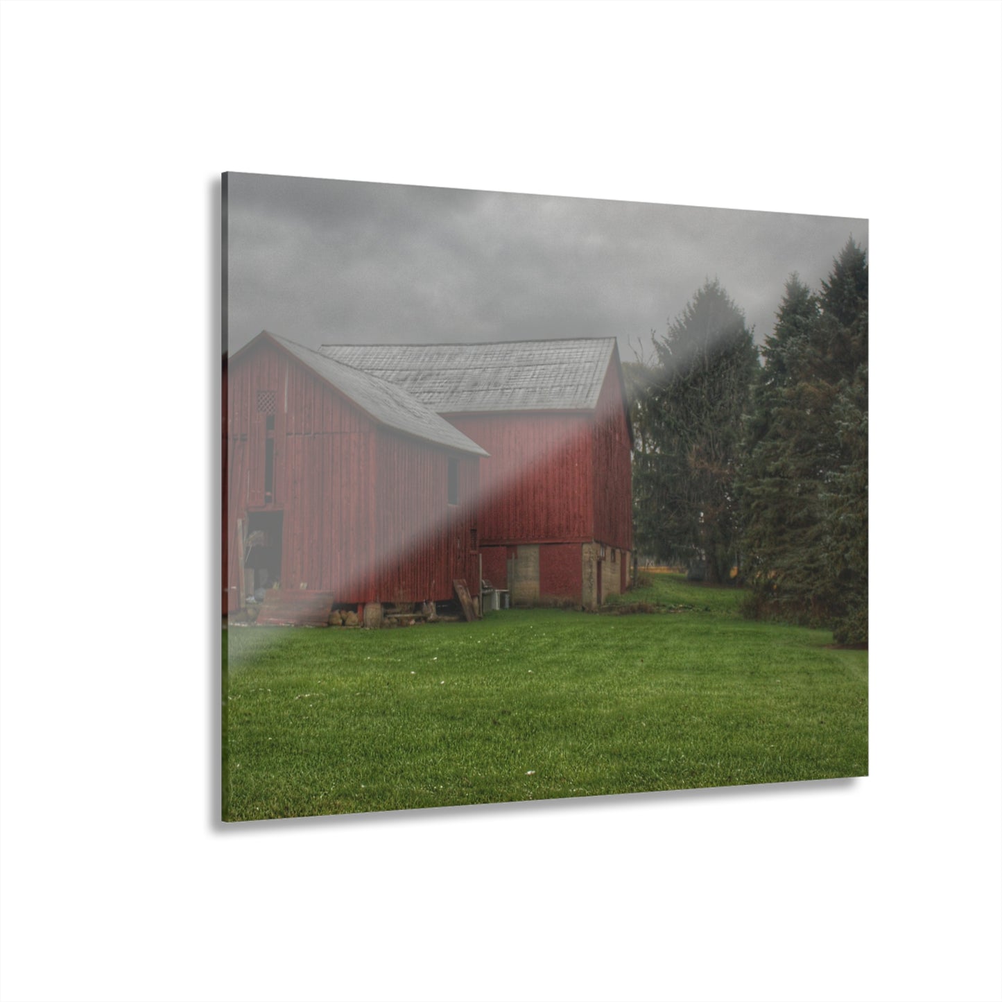 U R There Photography Bowers Road Red II Rustic Farmhouse Acrylic Wall Print