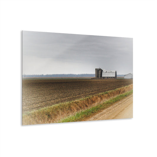 U R There Photography North Gates Road Old Grey I Rustic Farmhouse Acrylic Wall Print