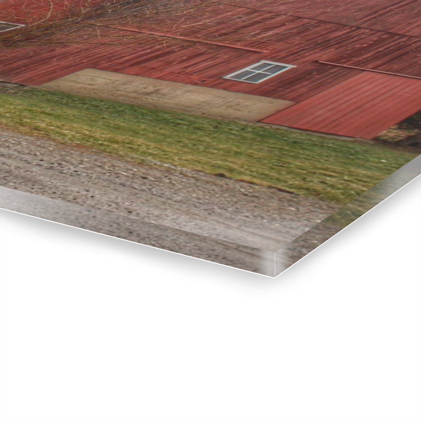 U R There Photography Bray Road Red II Rustic Farmhouse Acrylic Wall Print