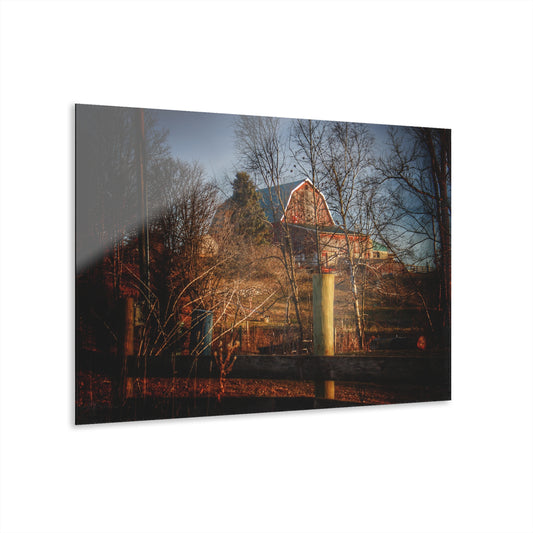 U R There Photography Marathon Road Hillside Red II Rustic Farmhouse Acrylic Wall Print