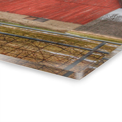 U R There Photography Lonsberry Red Rustic Farmhouse Acrylic Wall Print